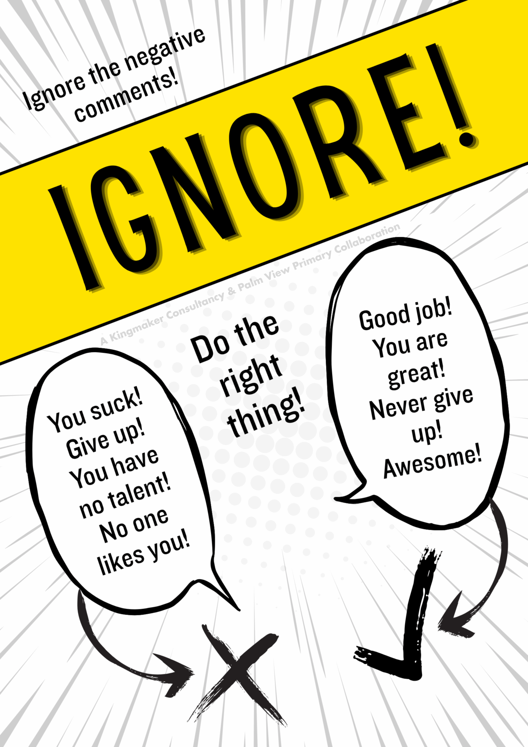 Cyber Wellness Poster Online Aggression by Palm View Primary