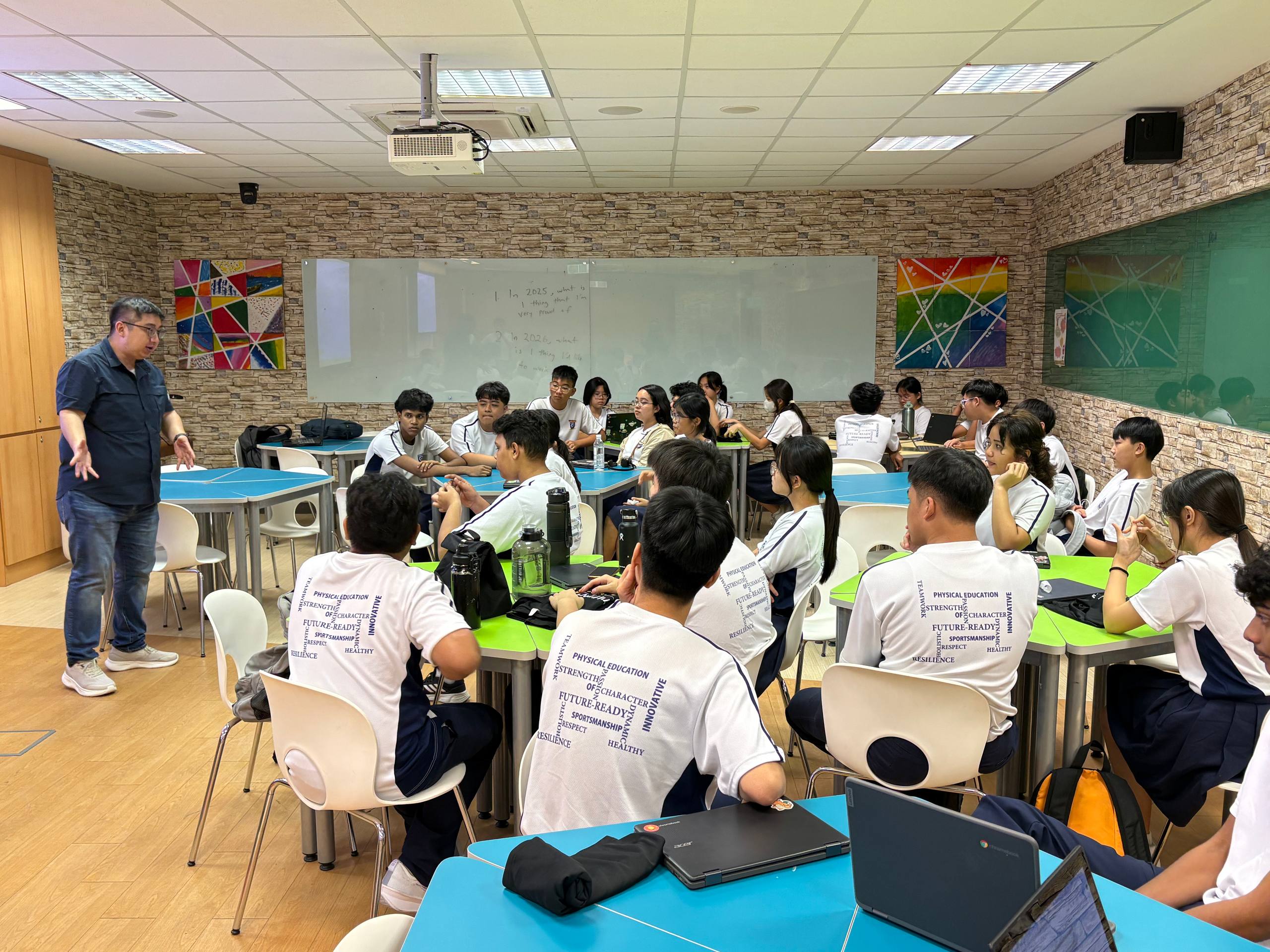 student leaders in a project management workshop